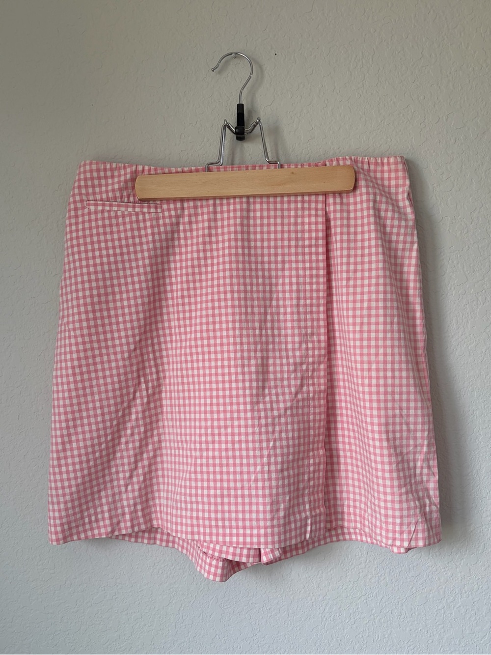 Ralph Lauren Golf Pink Gingham Wrap Skort Women’s Size 6 Vintage Cotton Preppy